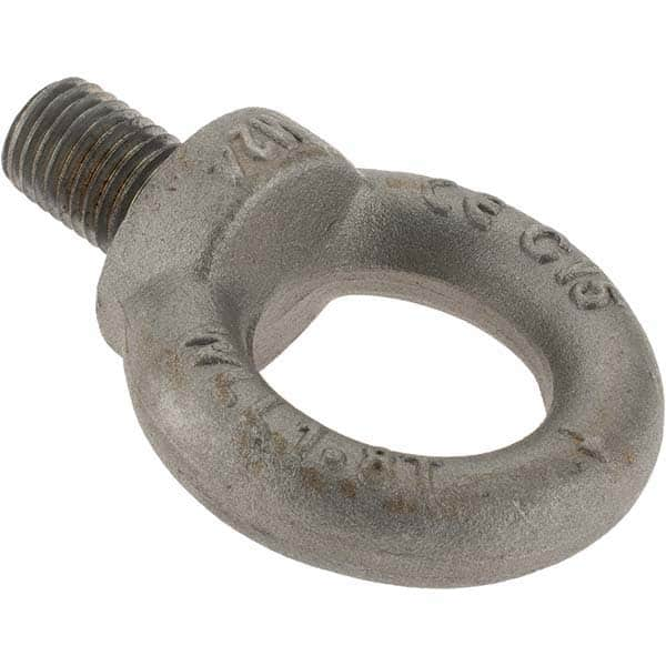 Fixed Lifting Eye Bolt: With Shoulder, M24 x 3.00 Thread, Grade 1015 Steel MPN:A996535