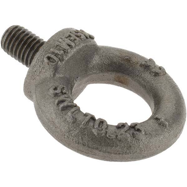 Fixed Lifting Eye Bolt: With Shoulder, M10 x 1.50 Thread, Grade 1015 Steel MPN:B10779