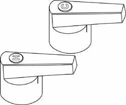 Faucet Handles, Type: Faucet Handles , Style: CP HANDLES (T,S) , For Manufacturer: SY , For Manufacturer's Number: F76/41  MPN:72-9753