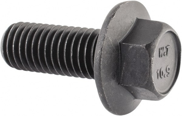 Smooth Flange Bolt: M12 x 1.75 Metric, 30 mm Length Under Head, Fully Threaded MPN:427683MSC