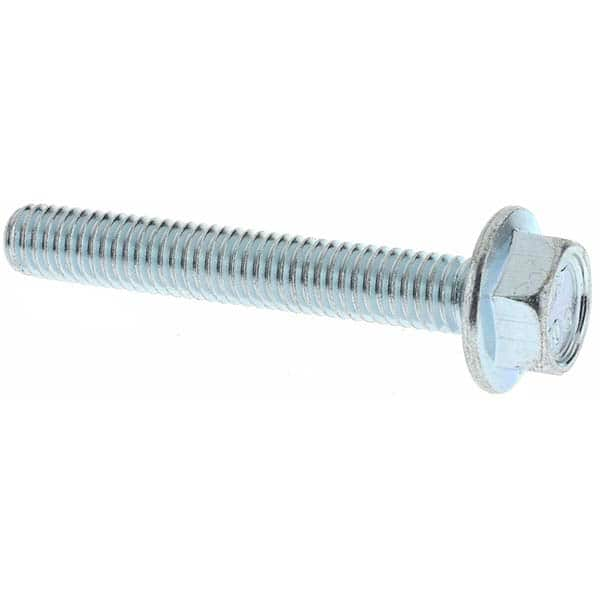 Smooth Flange Bolt: M6 x 1 Metric, 40 mm Length Under Head, Partially Threaded MPN:4557