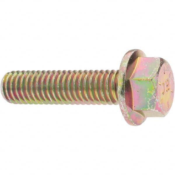 Smooth Flange Bolt: 3/8-16 UNC, 1-1/2