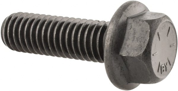 Smooth Flange Bolt: 3/8-16 UNC, 1-1/4