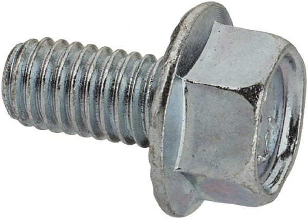 Serrated Flange Bolt: #10-32 UNF, 3/8