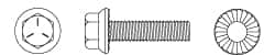 Serrated Flange Bolt: 1/4-20 UNC, 7/8