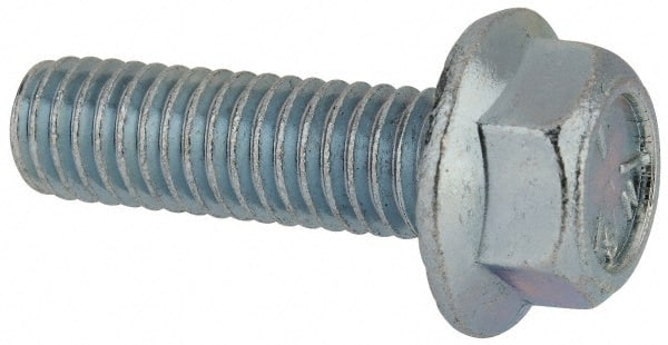 Serrated Flange Bolt: 3/8-16 UNC, 1-1/4