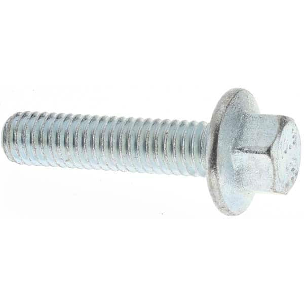 Smooth Flange Bolt: M6 x 1 Metric, 25 mm Length Under Head, Partially Threaded MPN:KP60613