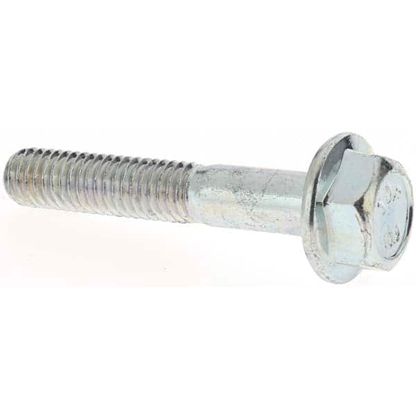 Smooth Flange Bolt: M6 x 1 Metric, 35 mm Length Under Head, Partially Threaded MPN:MP4556