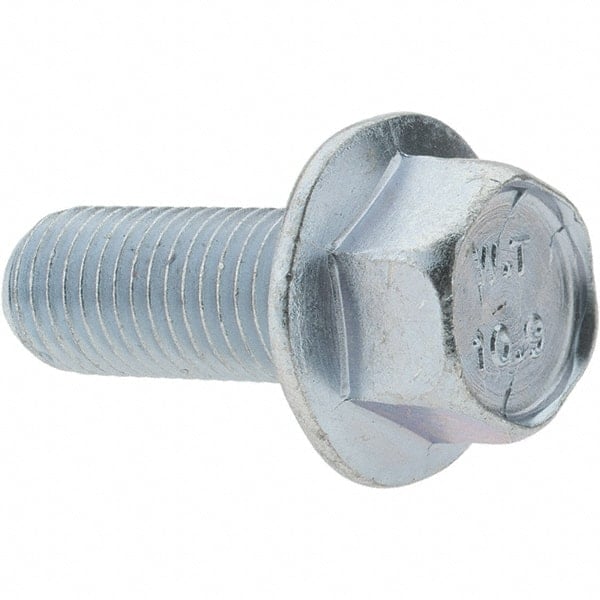 Smooth Flange Bolt: M10 x 1.25 Metric, 25 mm Length Under Head, Fully Threaded MPN:MP4571