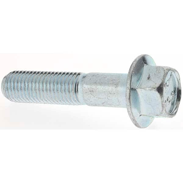 Smooth Flange Bolt: M10 x 1.25 Metric, 45 mm Length Under Head, Partially Threaded MPN:MP4575