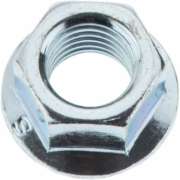 M10, 21mm Flange Diam, 10mm High, 14mm Across Flats, Flange Nut MPN:4582