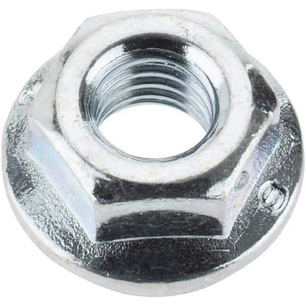 M6, 14.2mm Flange Diam, 6mm High, 10mm Across Flats, Flange Nut MPN:A996682