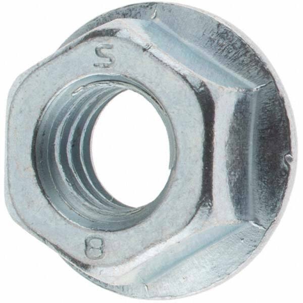 M8, 17.9mm Flange Diam, 8mm High, 13mm Across Flats, Flange Nut MPN:A996683