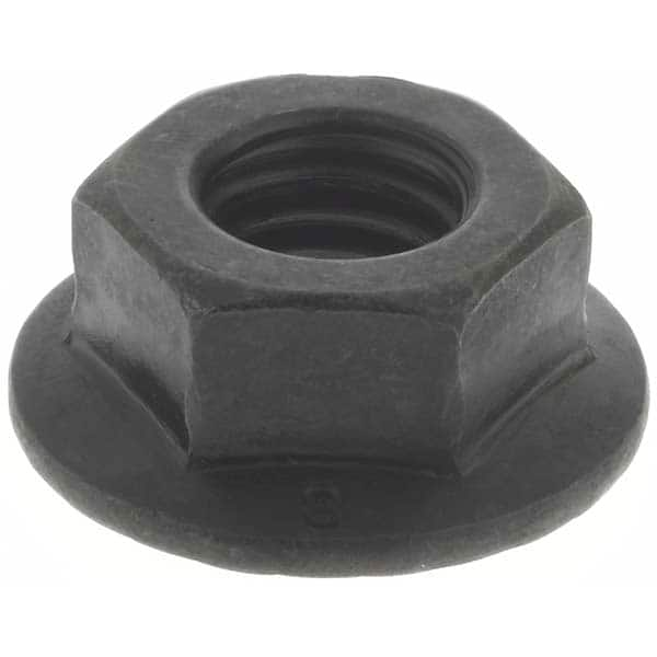 M8x1.25, 19mm Flange Diam, 13mm Across Flats, Serrated Flange Nut MPN:CD554804