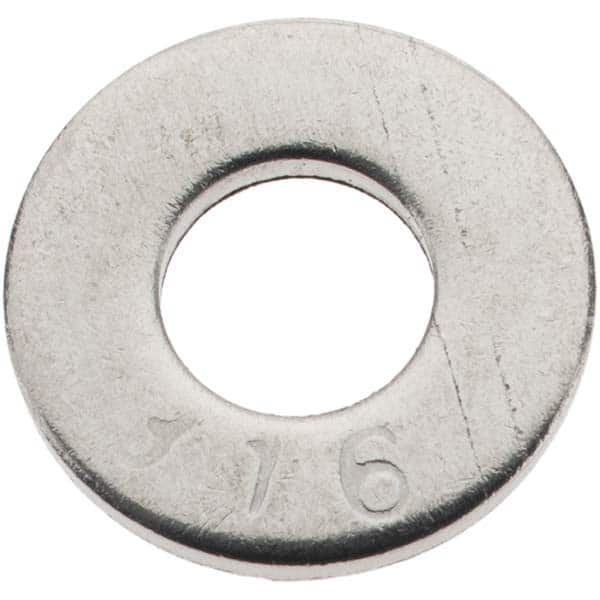 #12 Screw SAE Flat Washer: Grade 316 Stainless Steel, Plain Finish MPN:30709
