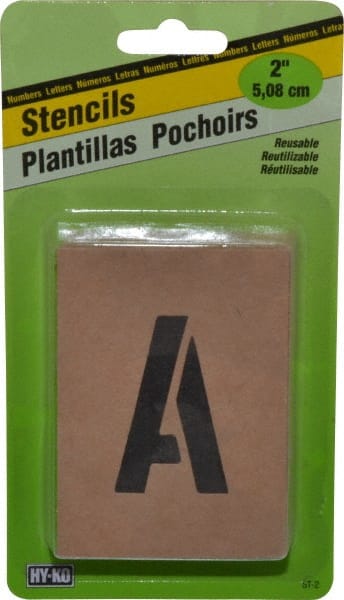 Facility Stencils, Stencil Type: Letter Set (A-Z) , Message Type: Plant Marking , Material: Composition Board , Material: Heavy-Duty Stencil Board  MPN:ST-2