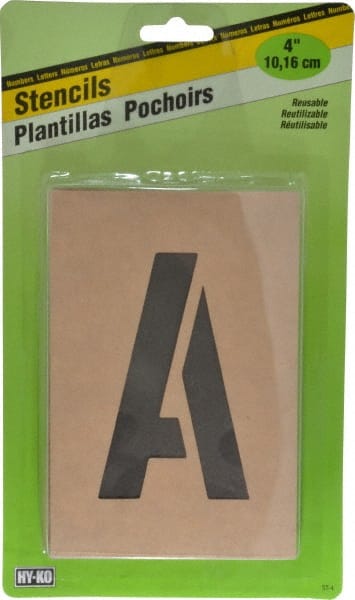Facility Stencils, Stencil Type: Letter Set (A-Z) , Message Type: Plant Marking , Material: Composition Board , Material: Heavy-Duty Stencil Board  MPN:ST-4