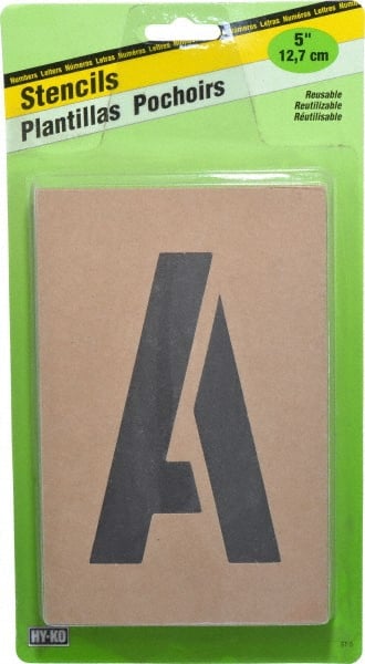 Facility Stencils, Stencil Type: Letter Set (A-Z) , Message Type: Plant Marking , Material: Composition Board , Material: Heavy-Duty Stencil Board  MPN:ST-5