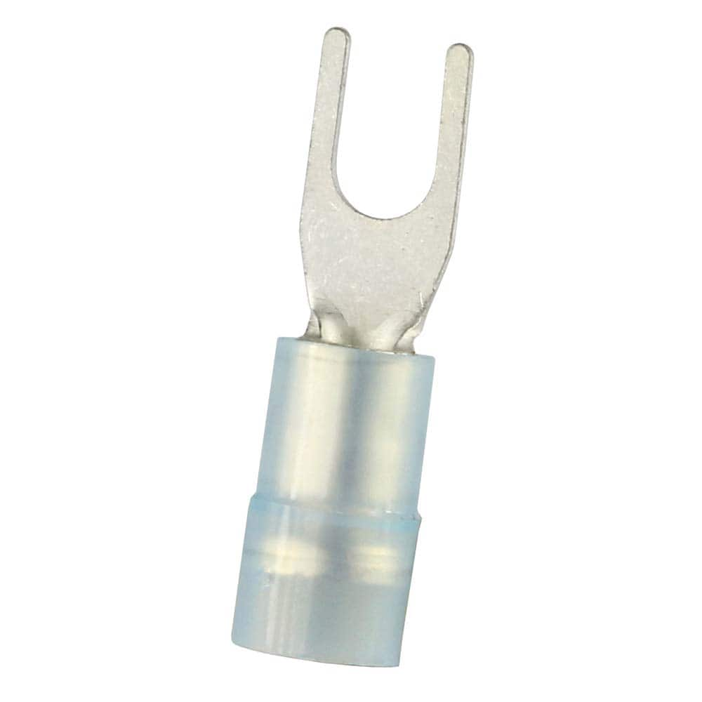 Standard Fork Terminal: Blue, Nylon, Partially Insulated, #6 Stud, Crimp MPN:SNYDS2-3.7