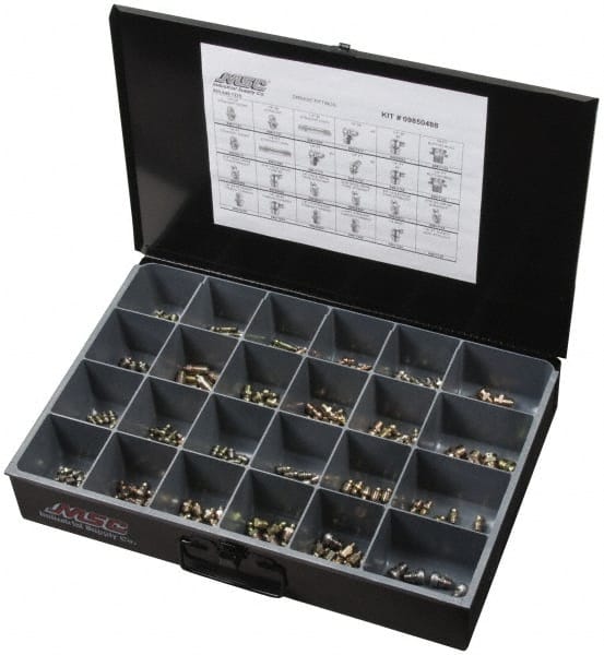 250 Piece, Inch, Steel Grease Fitting Set MPN:09850488