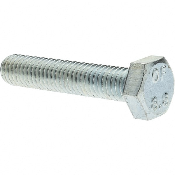 Hex Head Cap Screw: M8 x 1.25 x 40 mm, Grade 8.8 Steel, Zinc-Plated MPN:42061