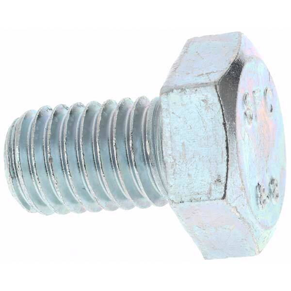 Hex Head Cap Screw: M10 x 1.50 x 16 mm, Grade 8.8 Steel, Zinc-Plated MPN:42075