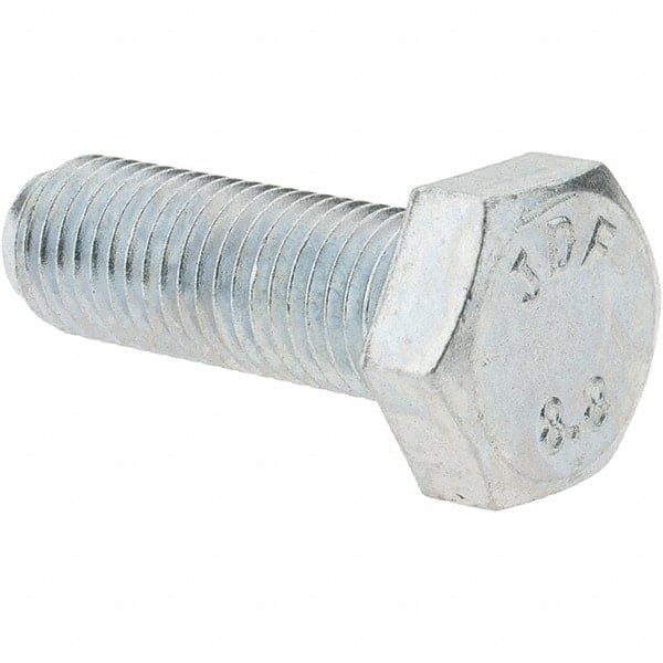 Hex Head Cap Screw: M12 x 1.50 x 35 mm, Grade 8.8 Steel, Zinc-Plated MPN:42311