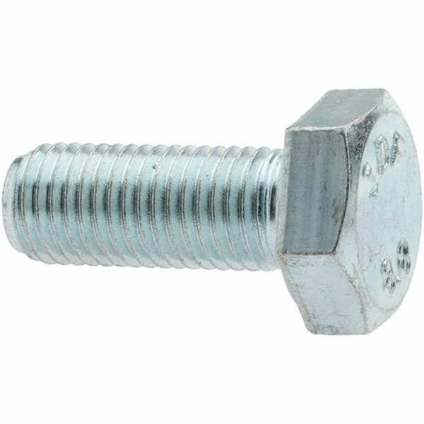 Hex Head Cap Screw: M10 x 1.25 x 25 mm, Grade 8.8 Steel, Zinc-Plated MPN:42331