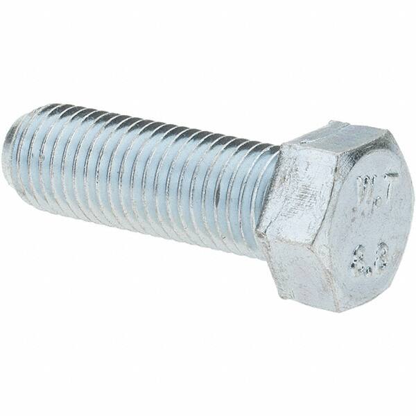 Hex Head Cap Screw: M10 x 1.25 x 30 mm, Grade 8.8 Steel, Zinc-Plated MPN:4522