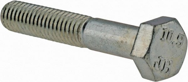 Hex Head Cap Screw: M6 x 1.00 x 35 mm, Grade 10.9 Steel, Zinc-Plated MPN:460016PR