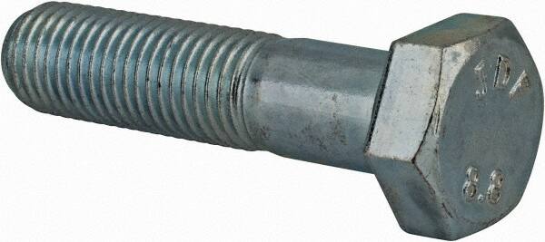 Hex Head Cap Screw: M12 x 1.50 x 50 mm, Grade 8.8 Steel, Zinc-Plated MPN:815155PR