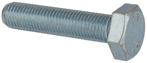 Hex Head Cap Screw: M10 x 1.25 x 45 mm, Grade 8.8 Steel, Zinc-Plated MPN:815199PS