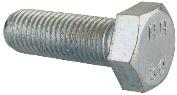 Hex Head Cap Screw: M12 x 1.50 x 35 mm, Grade 8.8 Steel, Zinc-Plated MPN:815225PR