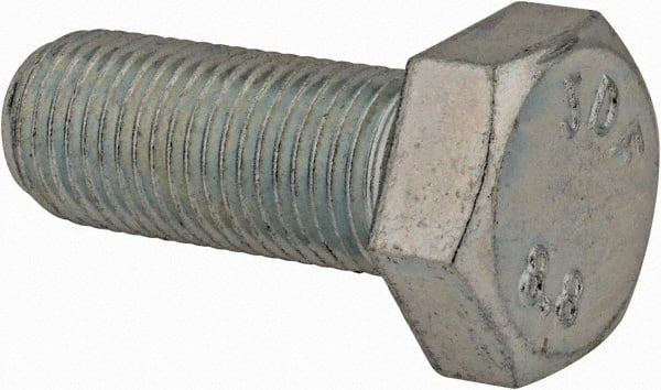 Hex Head Cap Screw: M12 x 1.25 x 30 mm, Grade 8.8 Steel, Zinc-Plated MPN:815243PR