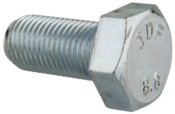 Hex Head Cap Screw: M12 x 1.25 x 25 mm, Grade 8.8 Steel, Zinc-Plated MPN:815251PR