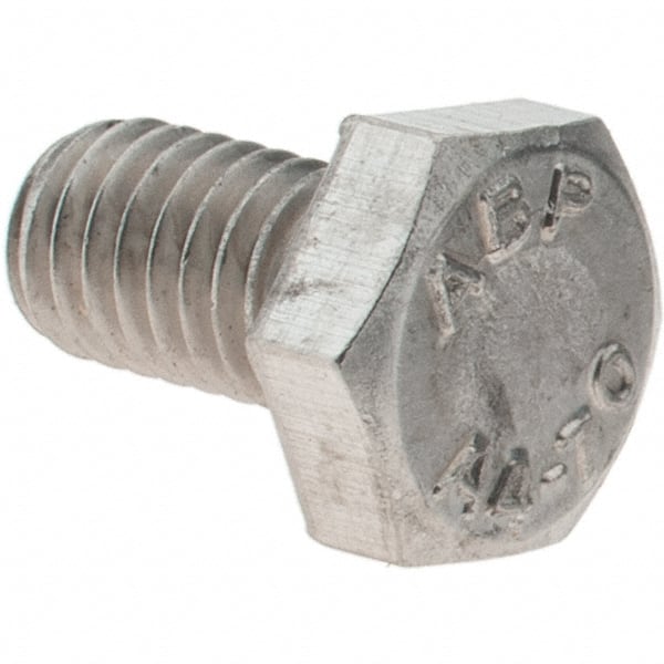 Hex Head Cap Screw: M6 x 1.00 x 10 mm, Grade 316 Stainless Steel, Uncoated MPN:A410029