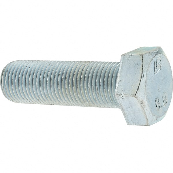 Hex Head Cap Screw: M16 x 1.50 x 50 mm, Grade 8.8 Steel, Zinc-Plated MPN:C752991