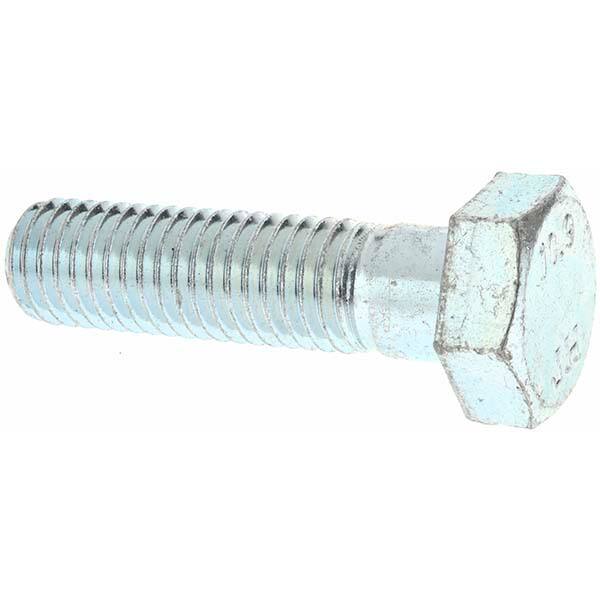 Hex Head Cap Screw: M12 x 1.75 x 45 mm, Grade 10.9 Steel, Zinc-Plated MPN:C90420