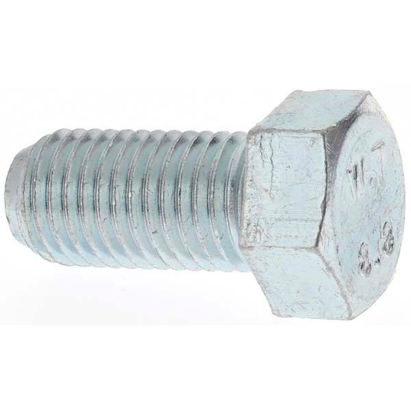 Hex Head Cap Screw: M10 x 1.25 x 20 mm, Grade 8.8 Steel, Zinc-Plated MPN:MP4520