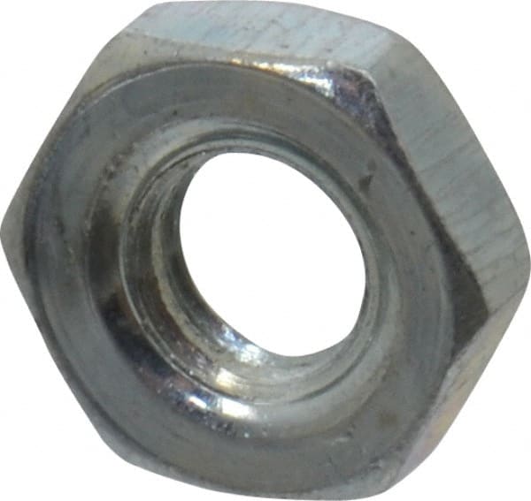 Hex Nut: #3-56, Steel, Zinc-Plated MPN:03FNH