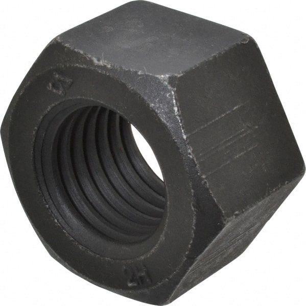 Hex Nut: 1-8, A194 Grade 2H Steel, Uncoated MPN:36660