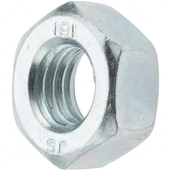 Hex Nut: M10 x 1.50, Class 8 Steel, Zinc-Plated MPN:42405