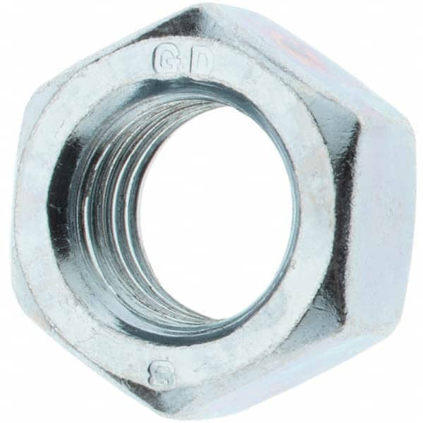 Hex Nut: M16 x 2, Class 8 Steel, Zinc-Plated MPN:42408