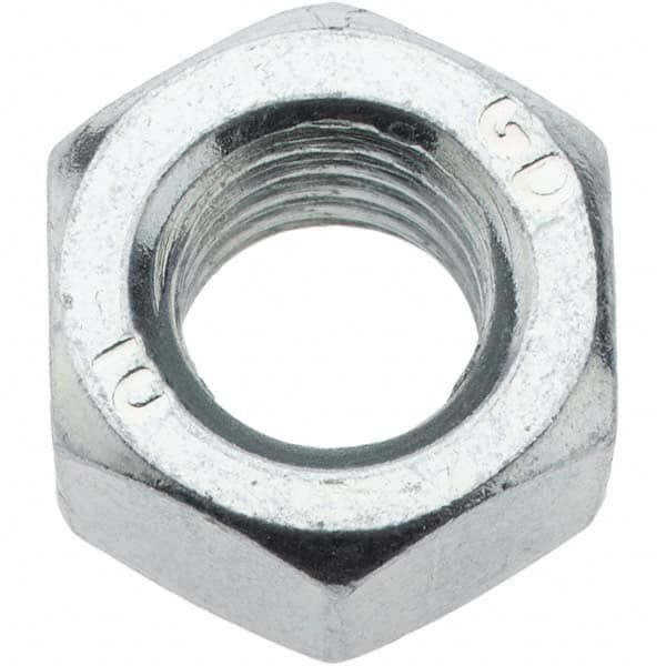 Hex Nut: M10 x 1.50, Class 10 Steel, Zinc-Plated MPN:44197