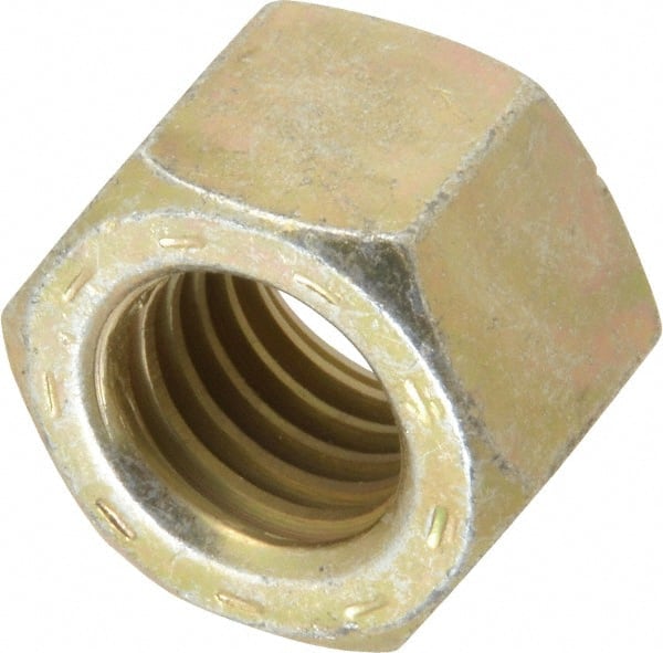 Hex Nut: 5/8-11, Grade L9 Steel, Zinc Yellow Dichromate Cad & Waxed Finish MPN:444014BR
