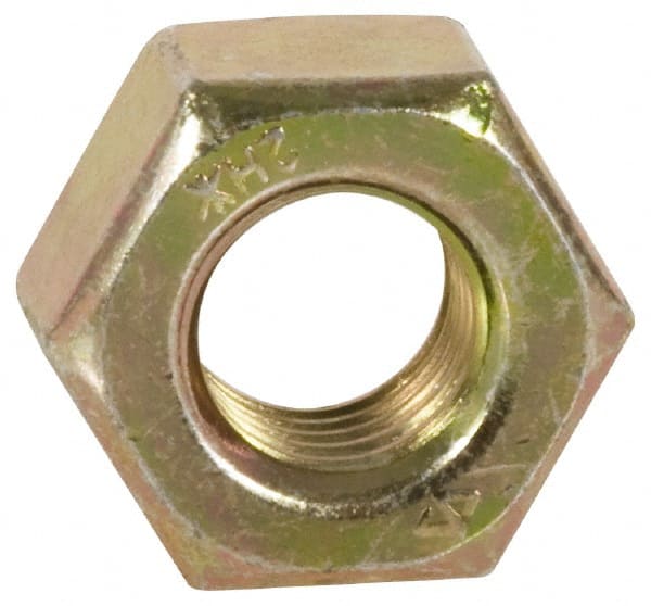 Hex Nut: 5/8-11, A194 Grade 2H Steel, Zinc Yellow Dichromate Finish MPN:MSC-45757655