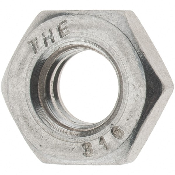 1/4-20 UNC Stainless Steel Right Hand Hex Jam Nut MPN:5901