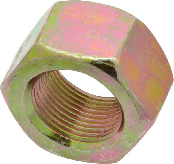 Hex Nut: 1-14, SAE J995 Grade 8 Steel, Zinc Yellow Dichromate Finish MPN:MSC-67472720