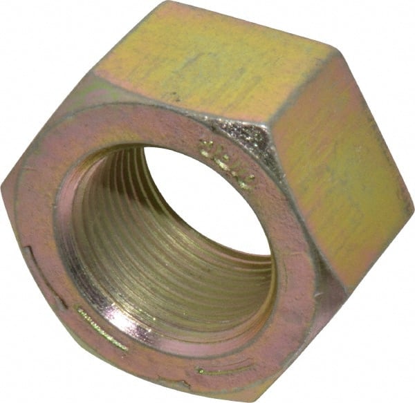 Hex Nut: 1-1/4 - 12, SAE J995 Grade 8 Steel, Zinc Yellow Dichromate Finish MPN:MSC-67472803