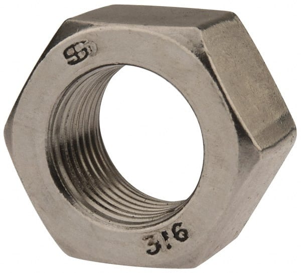 Hex Nut: 5/8-18, Grade 316 Stainless Steel, Uncoated MPN:763108BR